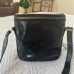 HOBO Dark Brown Leather Bag with Tan Interior